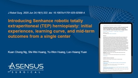  Introducing Senhance robotic totally extraperitoneal (TEP) hernioplasty: initial experiences, learning curve, and mid-term outcomes from a single center